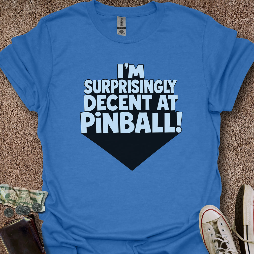 Printify T-Shirt Heather Royal / S Decent At Pinball T-Shirt