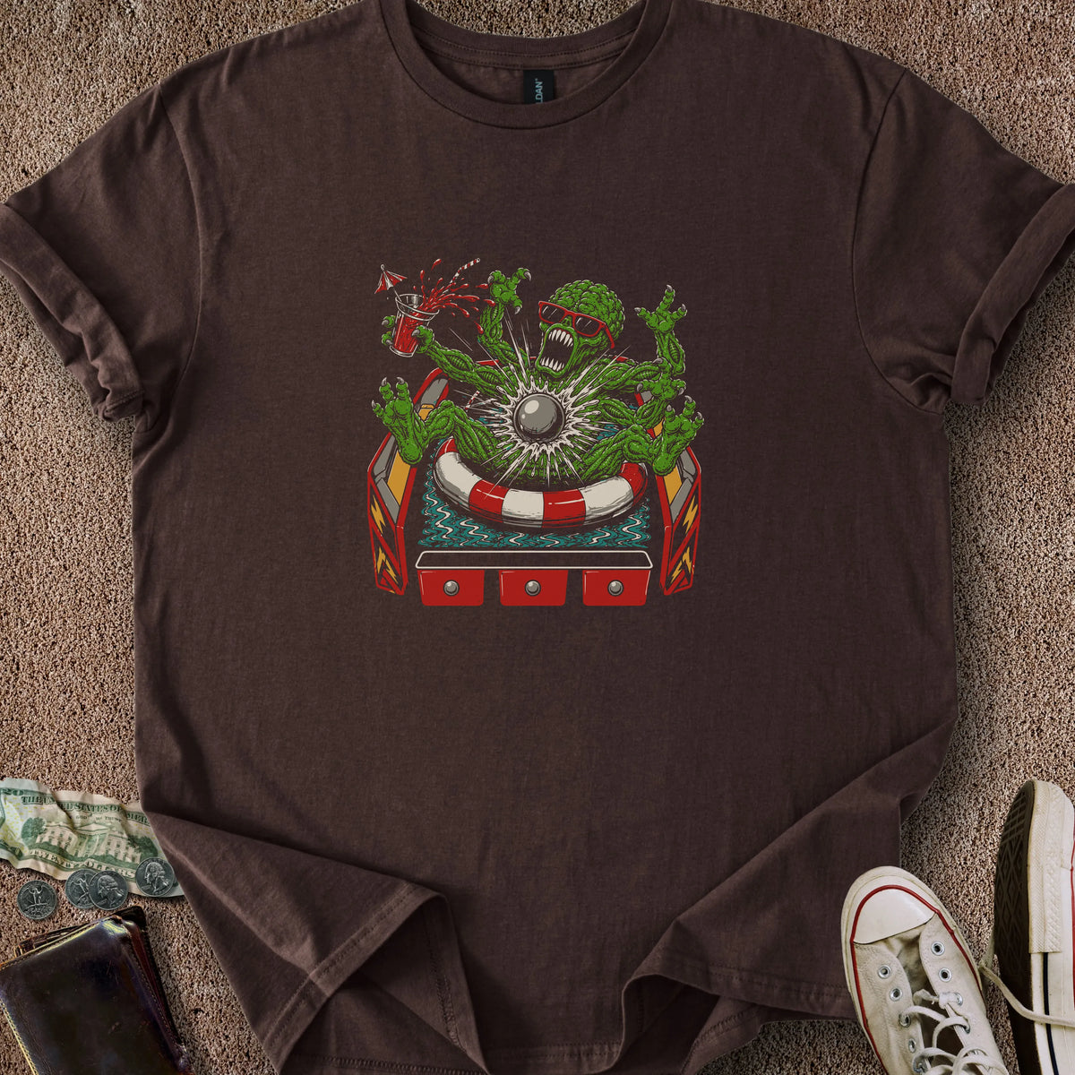 Printify T-Shirt Dark Chocolate / M Dirty Pool T-Shirt
