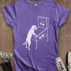 Printify T-Shirt S / Heather Purple Dog Playing Pinball Women's T-Shirt