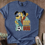 Printify T-Shirt Heather Navy / S Dog Soccer T-Shirt