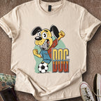Printify T-Shirt Sand / S Dog Soccer T-Shirt
