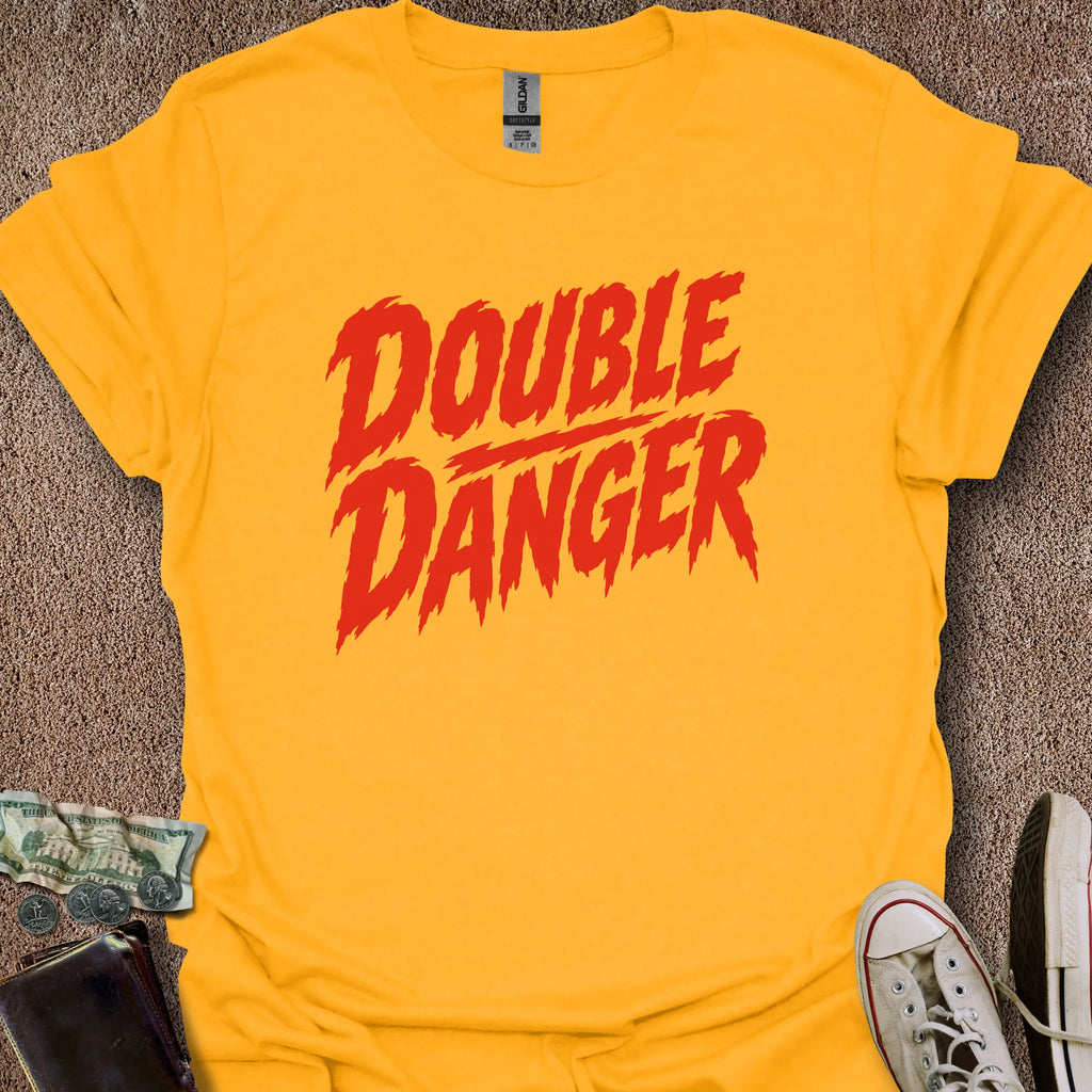 Printify T-Shirt Gold / S Double Danger T-Shirt