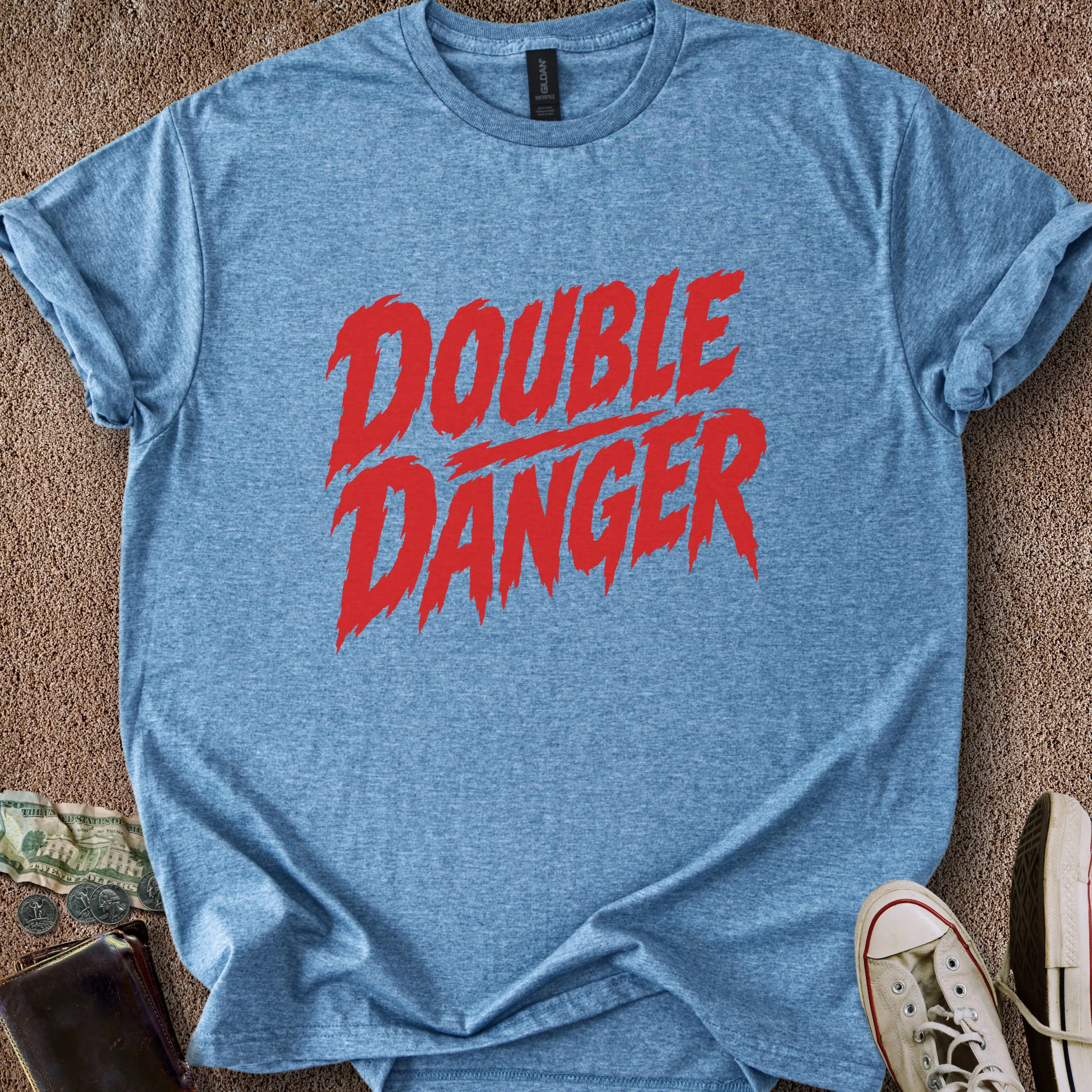 Printify T-Shirt Heather Indigo / S Double Danger T-Shirt