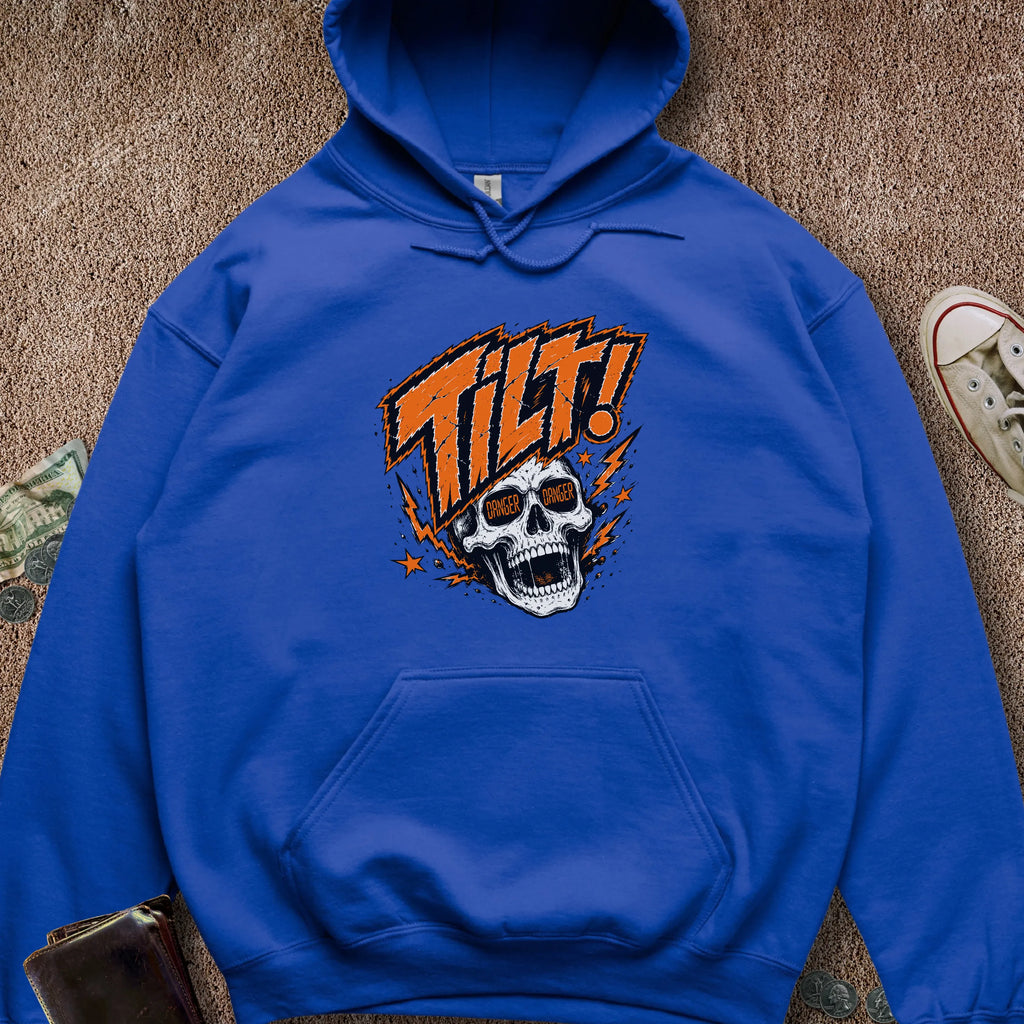 Printify Hoodie Royal / S Double Danger Tilt Hoodie