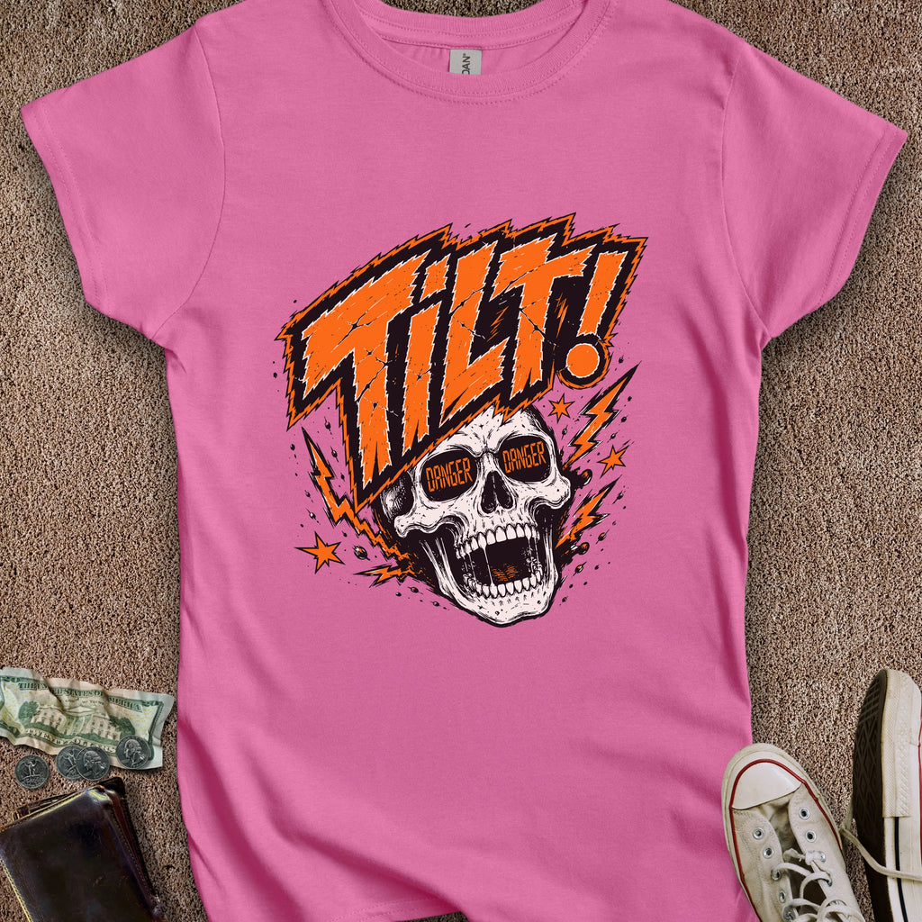 Printify T-Shirt S / Azalea Double Danger Tilt Skull Women's T-Shirt