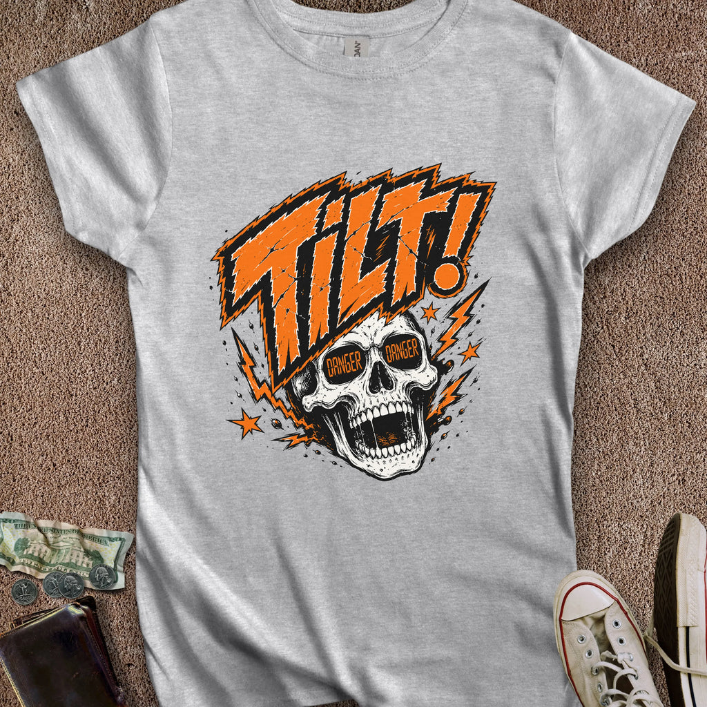 Printify T-Shirt S / Sport Grey Double Danger Tilt Skull Women's T-Shirt