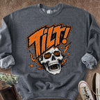 Printify Sweatshirt S / Dark Heather Double Danger Tilt Sweatshirt