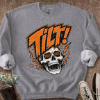 Printify Sweatshirt S / Graphite Heather Double Danger Tilt Sweatshirt
