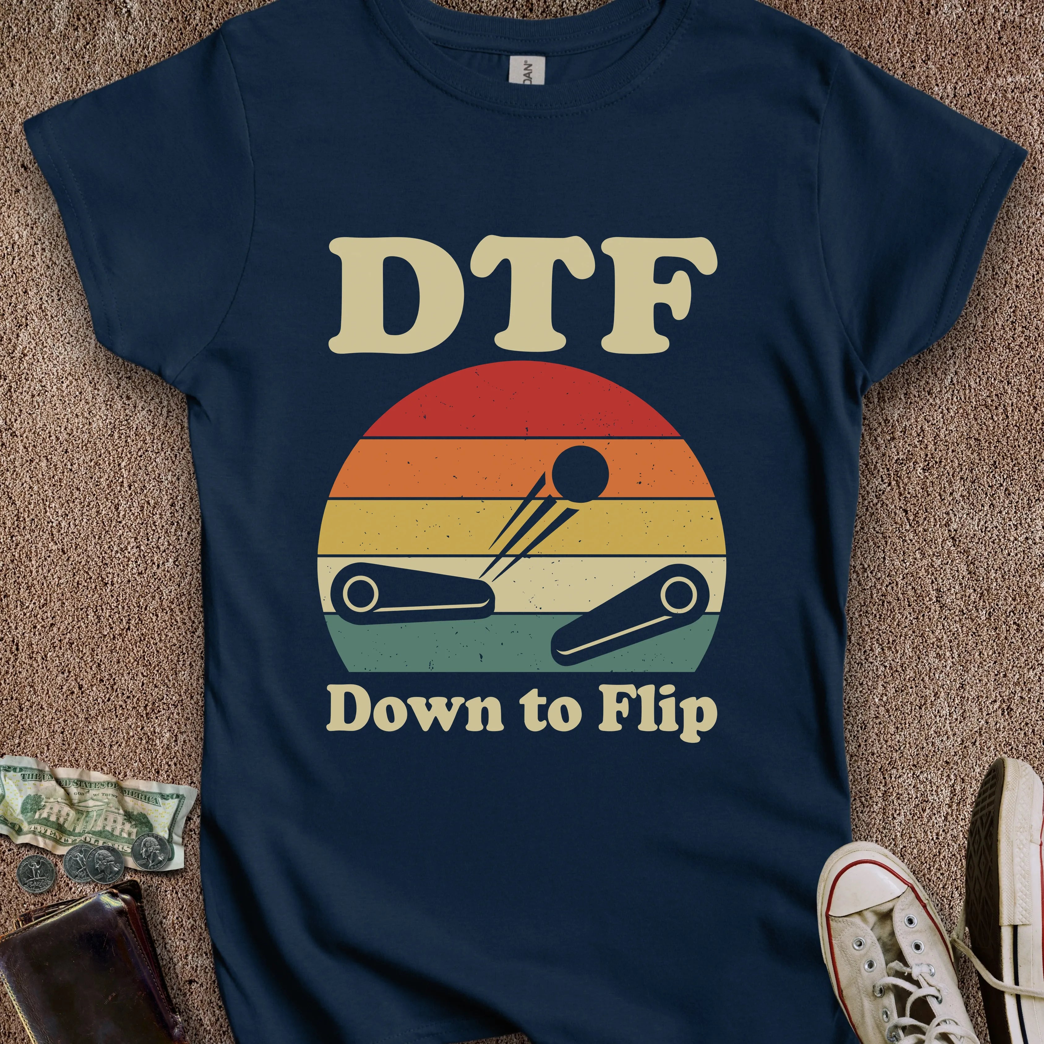 Printify T-Shirt S / Navy Down to Flip Women's T-Shirt