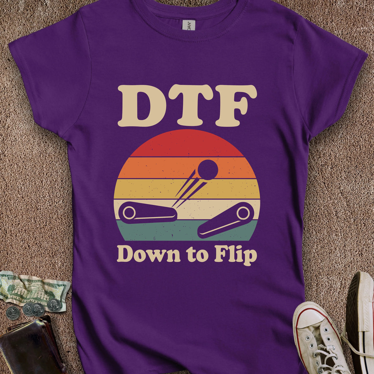 Printify T-Shirt S / Purple Down to Flip Women's T-Shirt