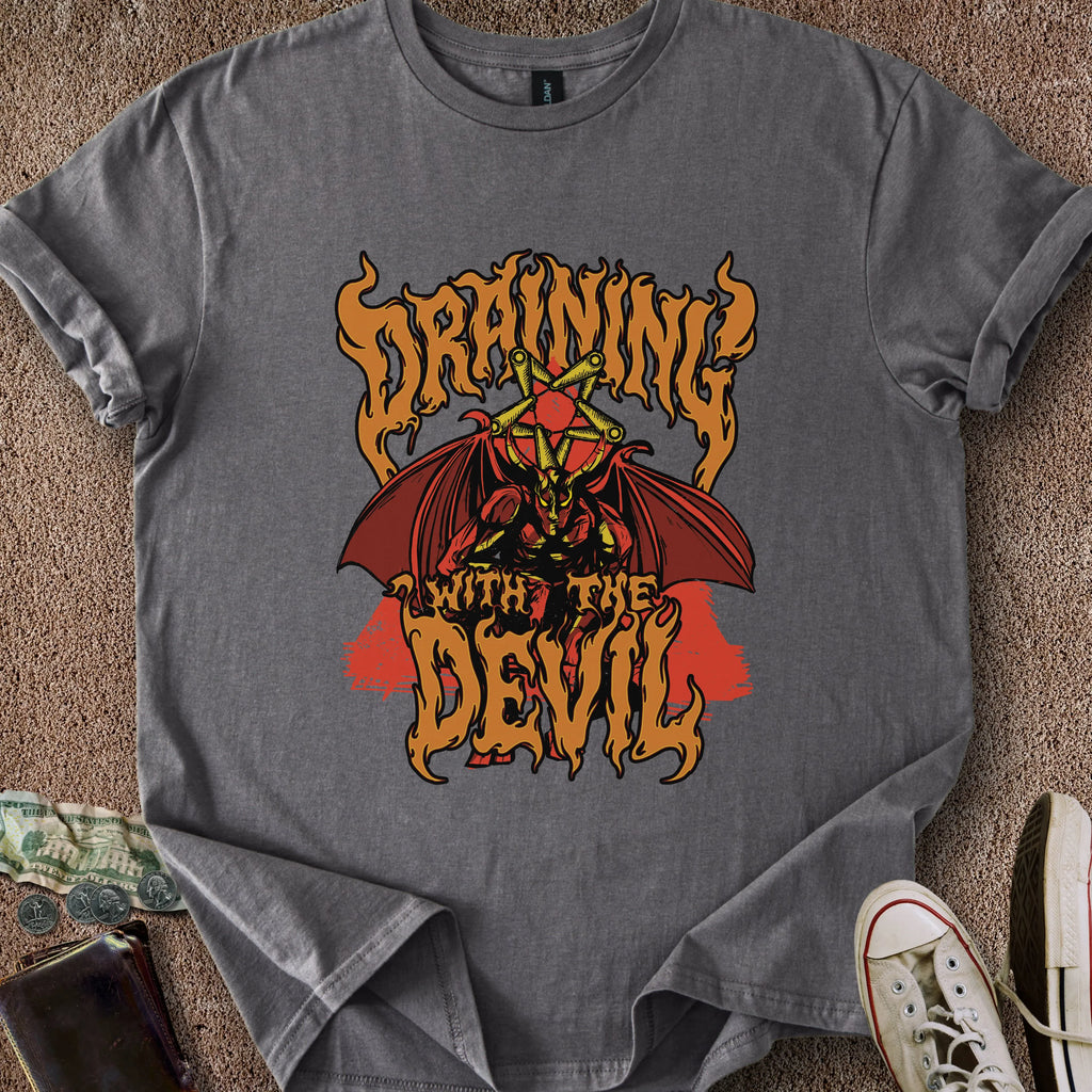 Printify T-Shirt Charcoal / S Draining Devil T-Shirt