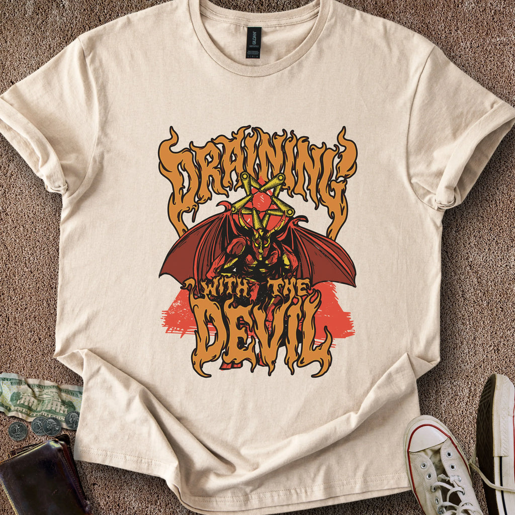 Printify T-Shirt Sand / S Draining Devil T-Shirt