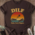 Printify T-Shirt Dark Chocolate / S Dude I Love Flippers T-Shirt
