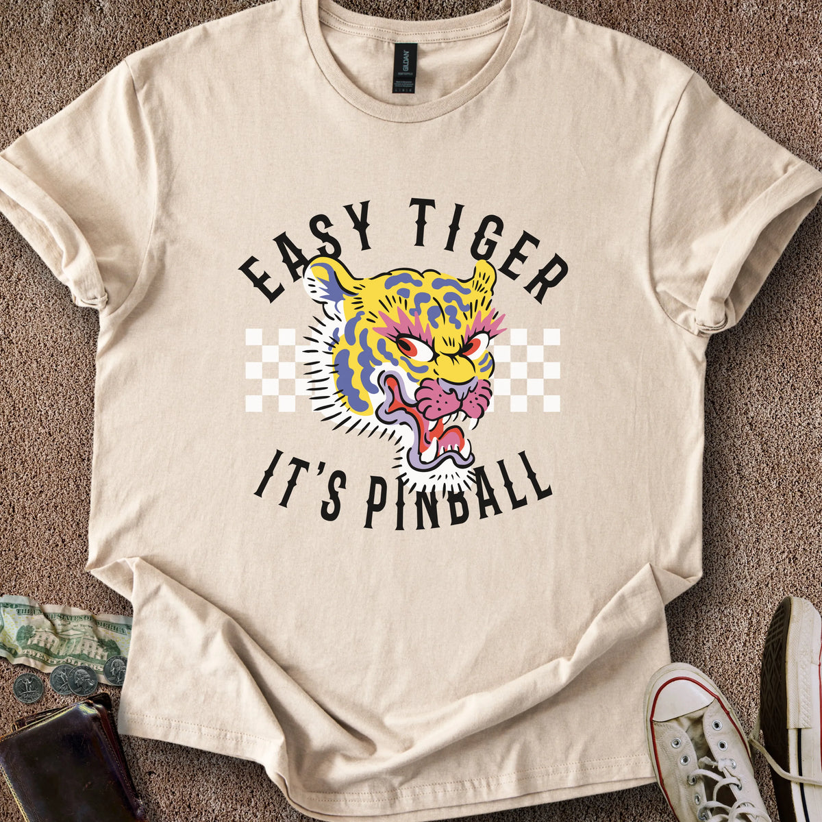 Printify T-Shirt Sand / S Easy Tiger T-Shirt