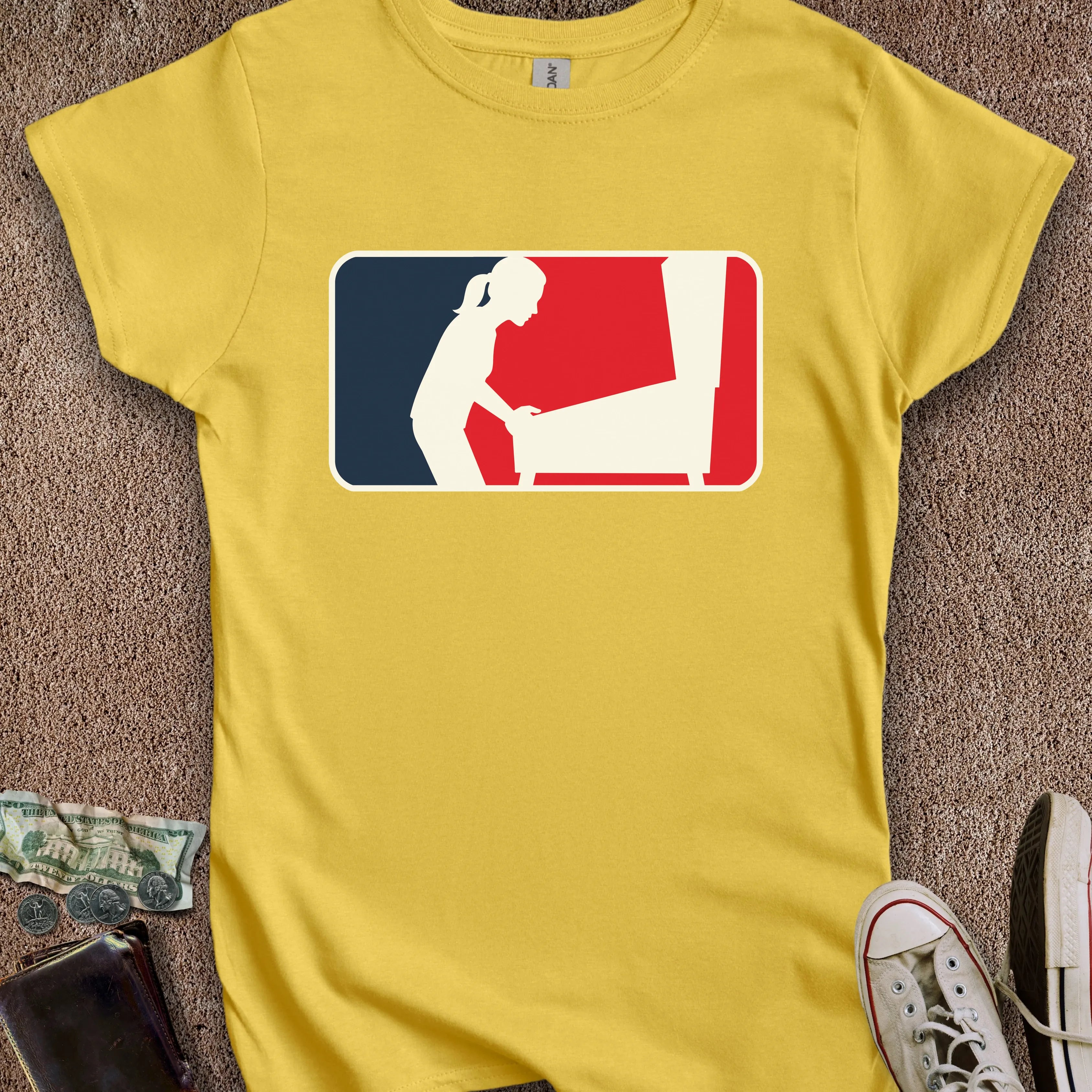 Printify T-Shirt 2XL / Daisy Female Pinball Sports Logo Women's T-Shirt