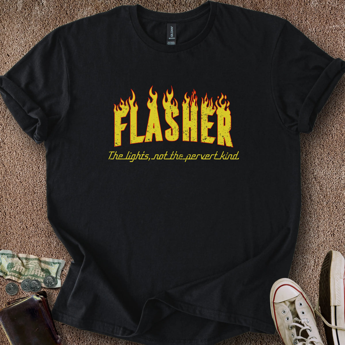 Printify T-Shirt Flasher T-Shirt