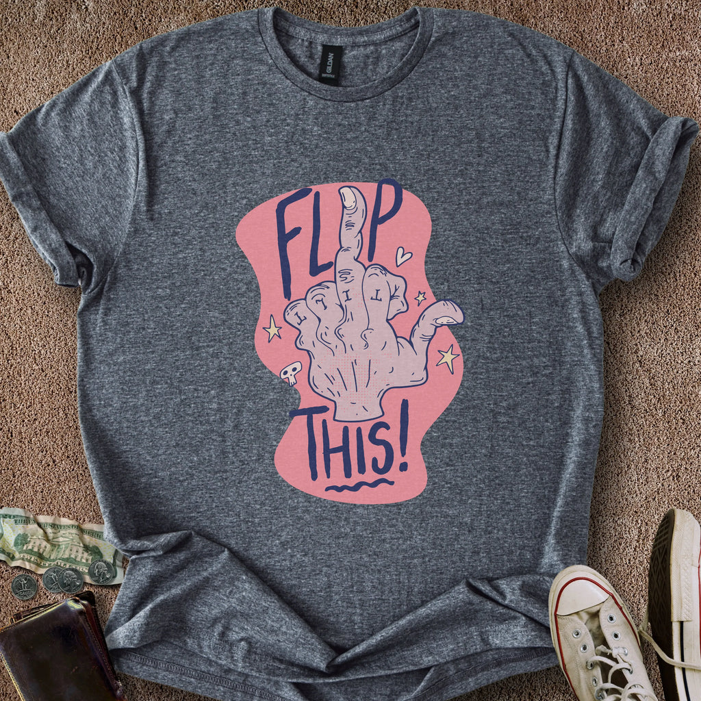 Printify T-Shirt Dark Heather / M Flip This T-Shirt