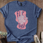 Printify T-Shirt Heather Navy / M Flip This T-Shirt