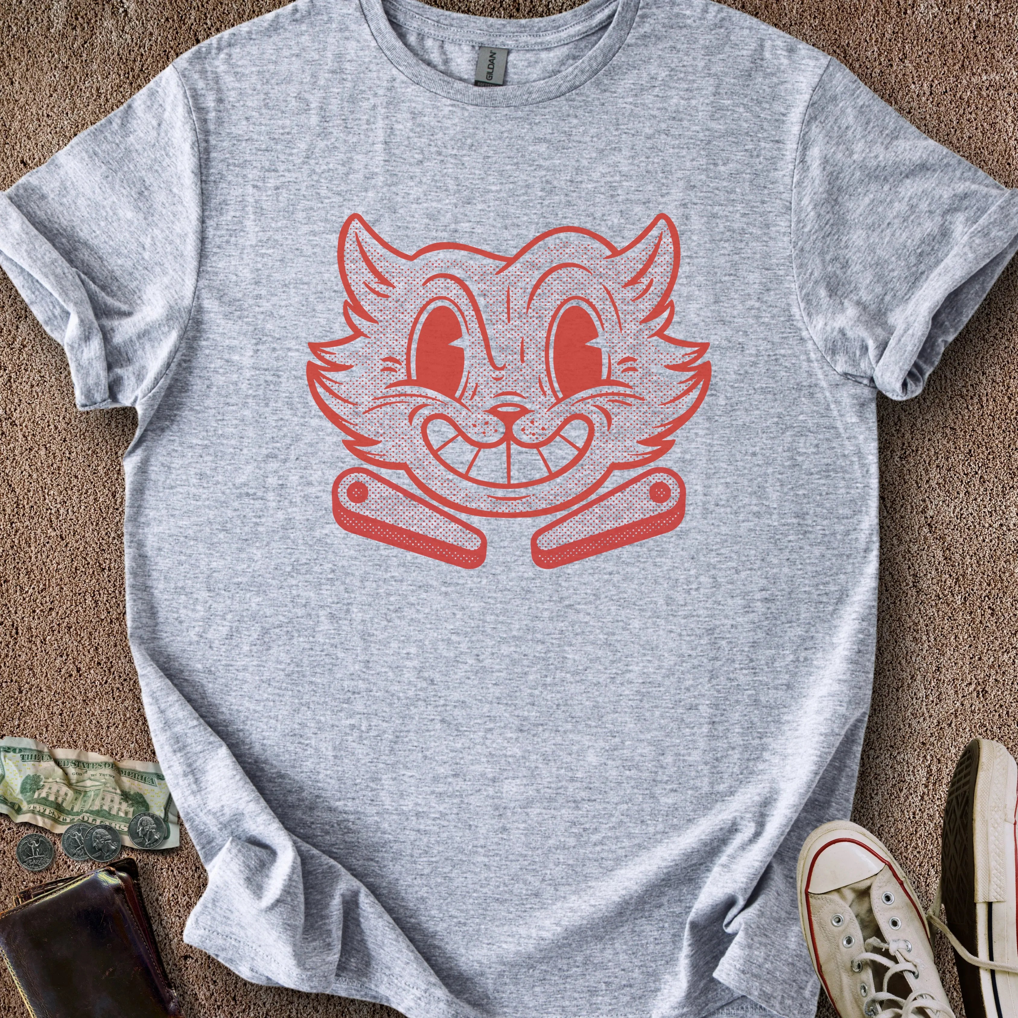 Printify T-Shirt Sport Grey / S Flipper Cat T-Shirt