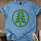 Printify T-Shirt Heather Indigo / M Flipper Christmas Tree T-Shirt