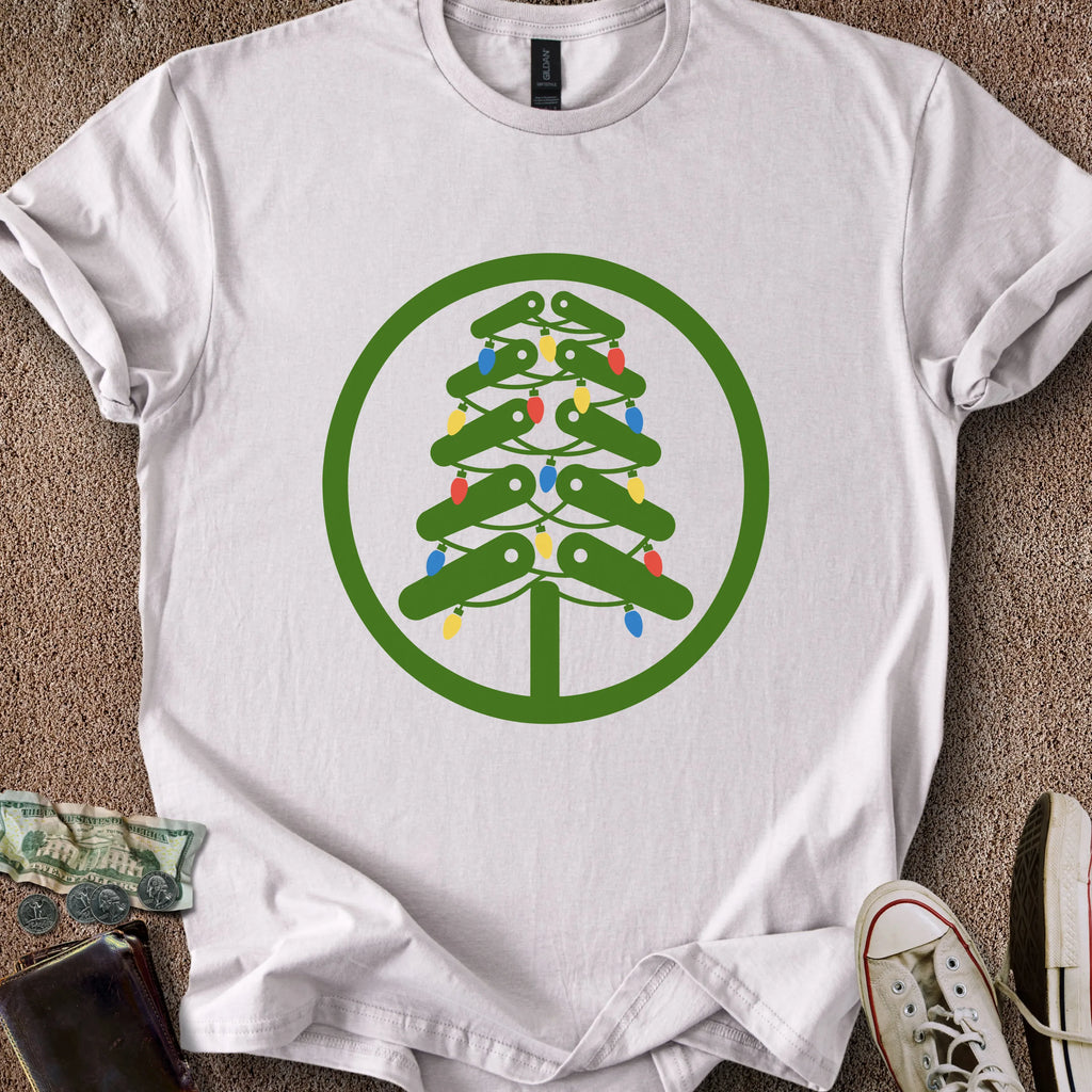 Printify T-Shirt Ice Grey / M Flipper Christmas Tree T-Shirt