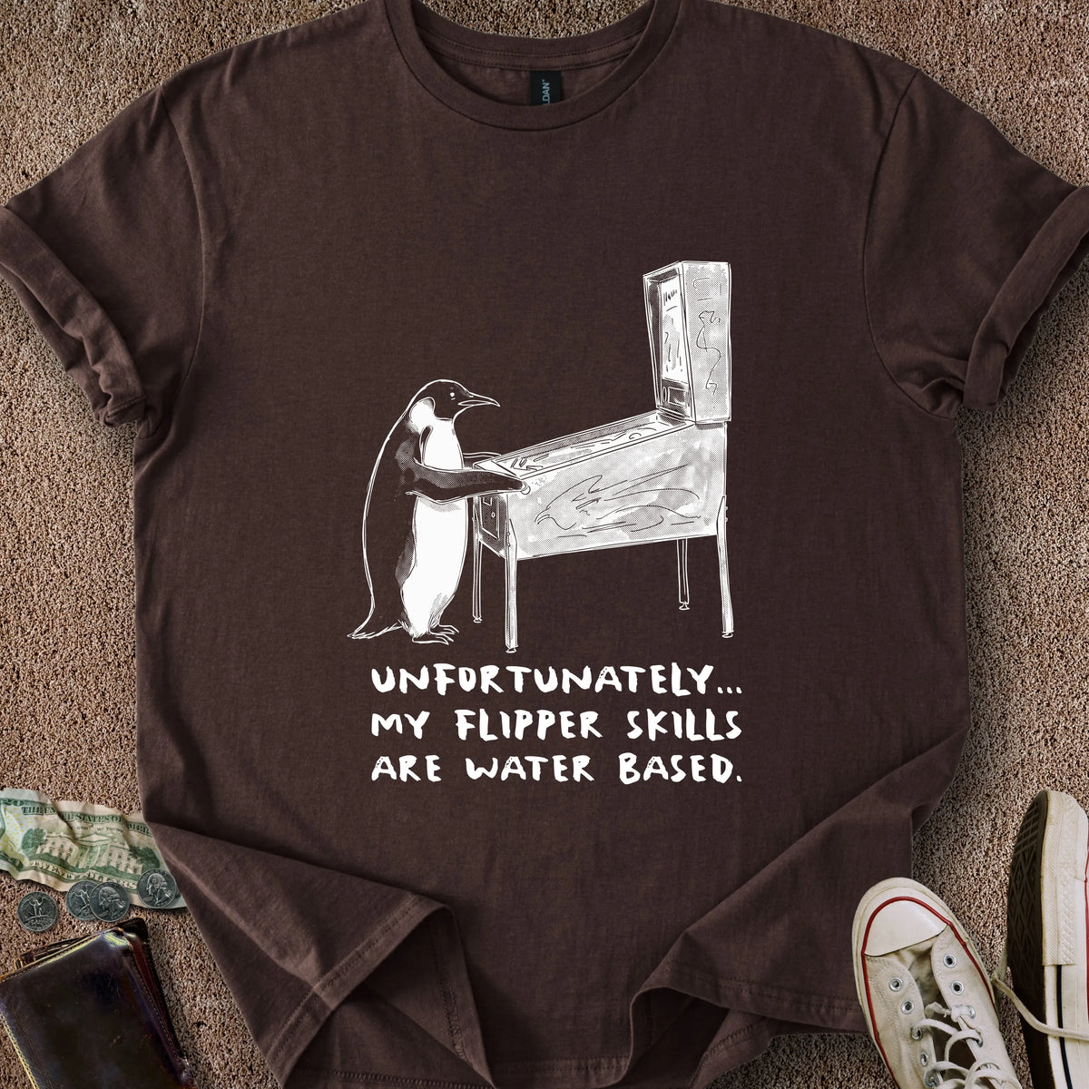 Printify T-Shirt Dark Chocolate / S Flipper Skills T-Shirt