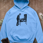 Printify Hoodie Carolina Blue / S Frankenstein Playing Pinball Hoodie
