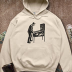 Printify Hoodie Sand / S Frankenstein Playing Pinball Hoodie