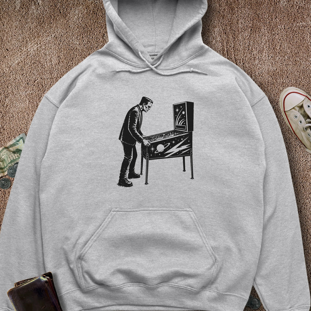 Printify Hoodie Sport Grey / S Frankenstein Playing Pinball Hoodie