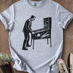 Printify T-Shirt Sport Grey / S Frankenstein Plays Pinball T-Shirt