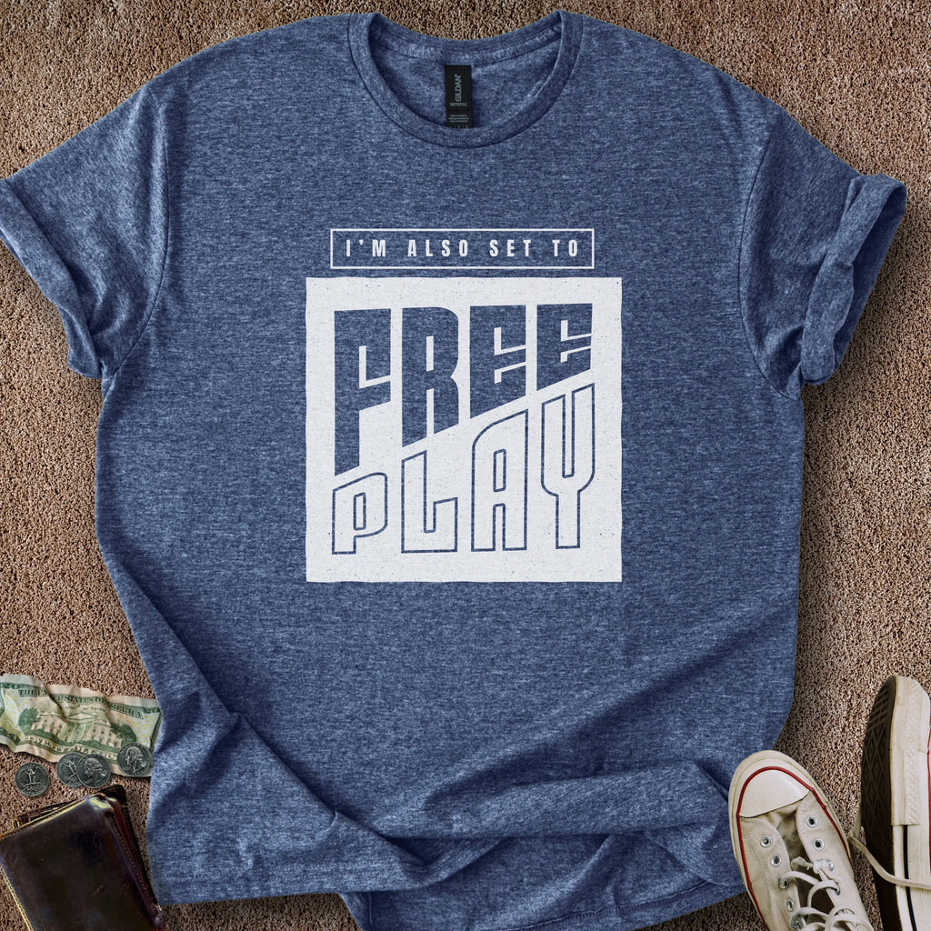 Printify T-Shirt Heather Navy / S Free Play T-Shirt