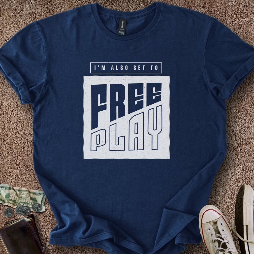 Printify T-Shirt Navy / S Free Play T-Shirt