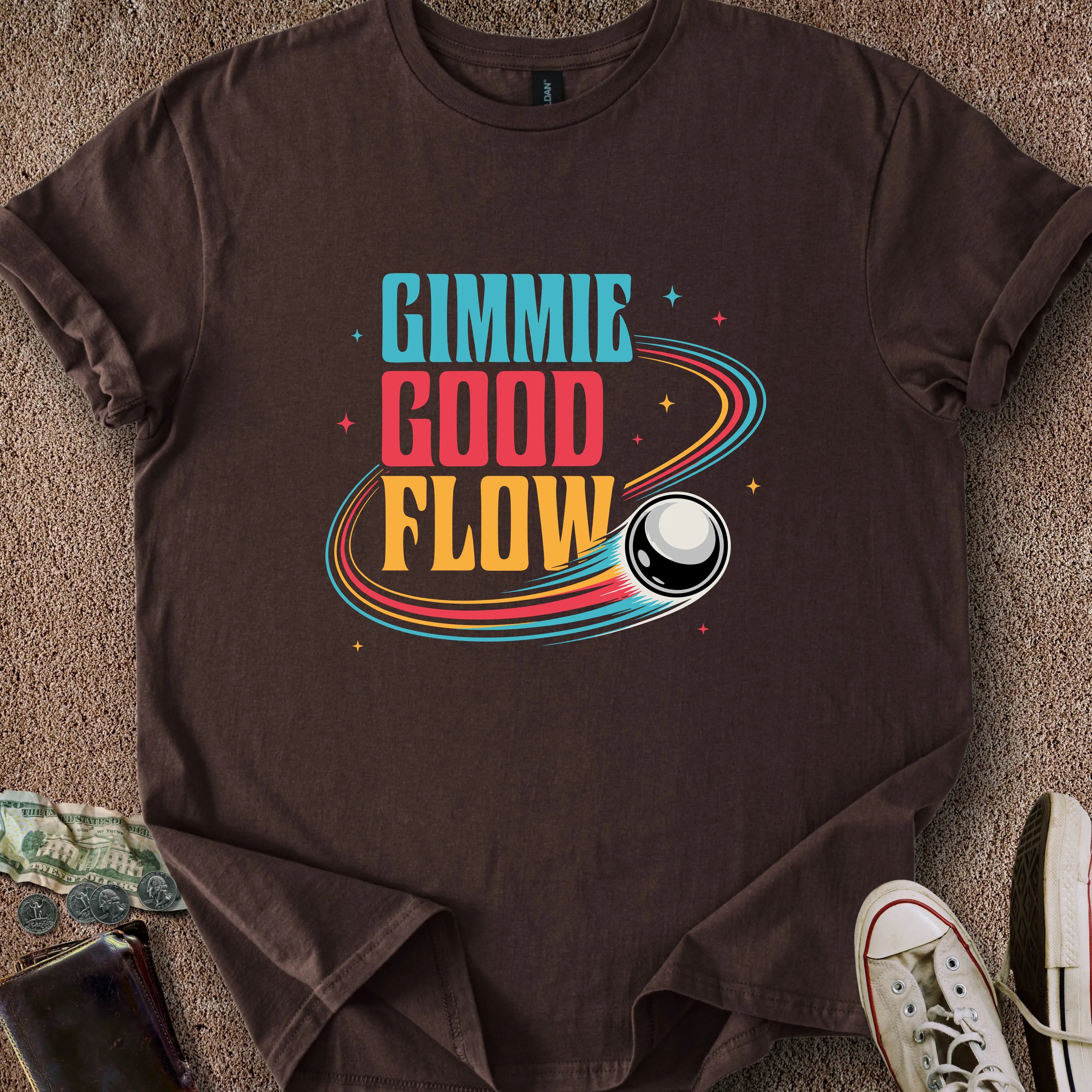 Printify T-Shirt Dark Chocolate / S Gimmie Good Flow T-Shirt