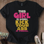 Printify T-Shirt Black / S Girls Kick Ass T-Shirt