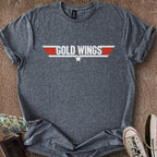 Printify T-Shirt Dark Heather / M Gold Wings T-Shirt