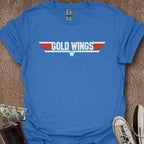 Printify T-Shirt Heather Royal / M Gold Wings T-Shirt