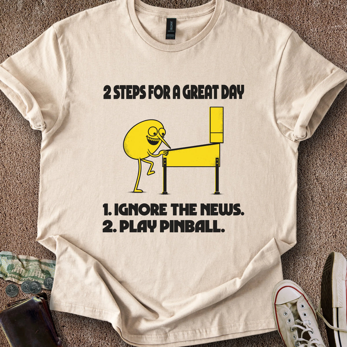 Printify T-Shirt Sand / S Great Day List T-Shirt
