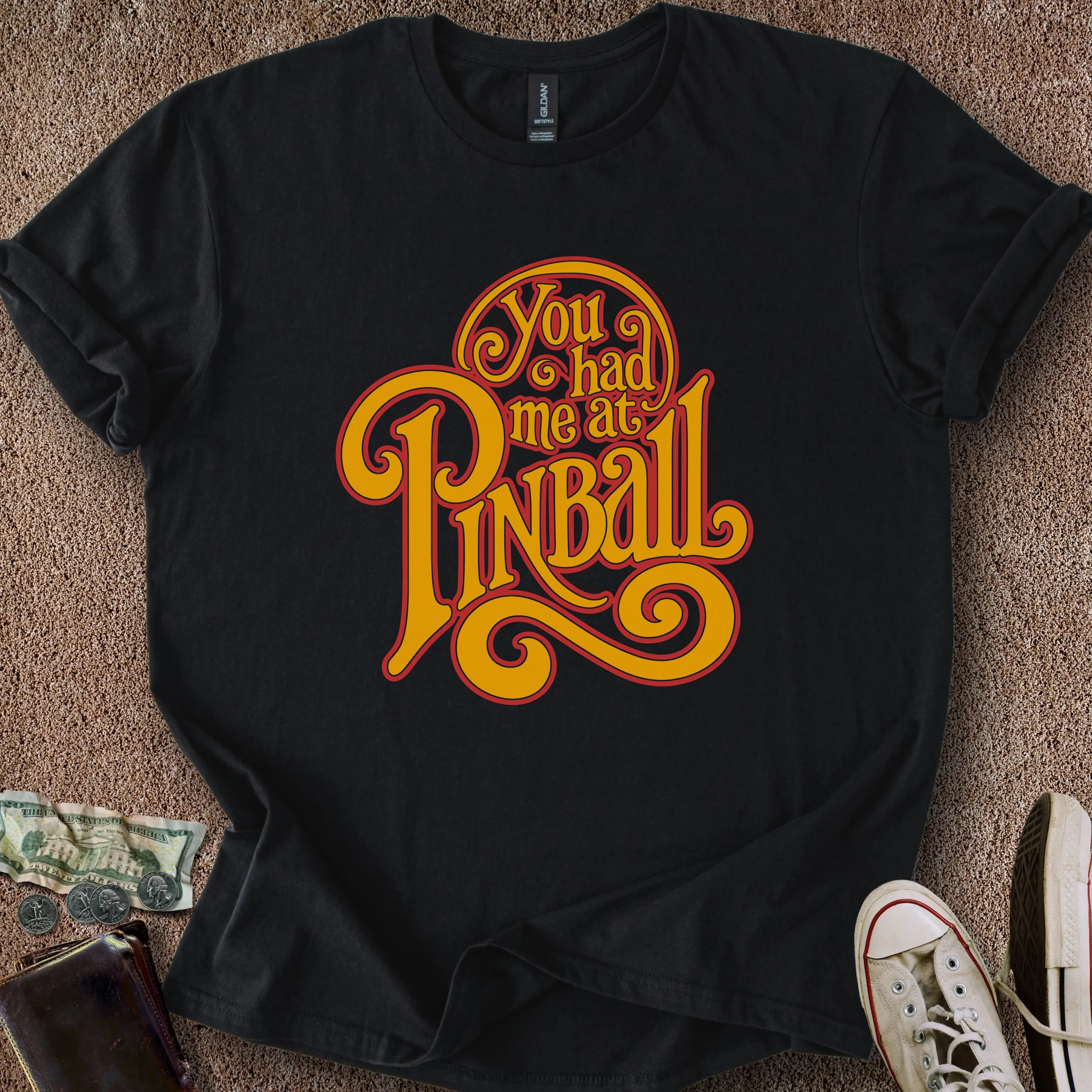 Printify T-Shirt Black / S Had Me At Pinball T-Shirt