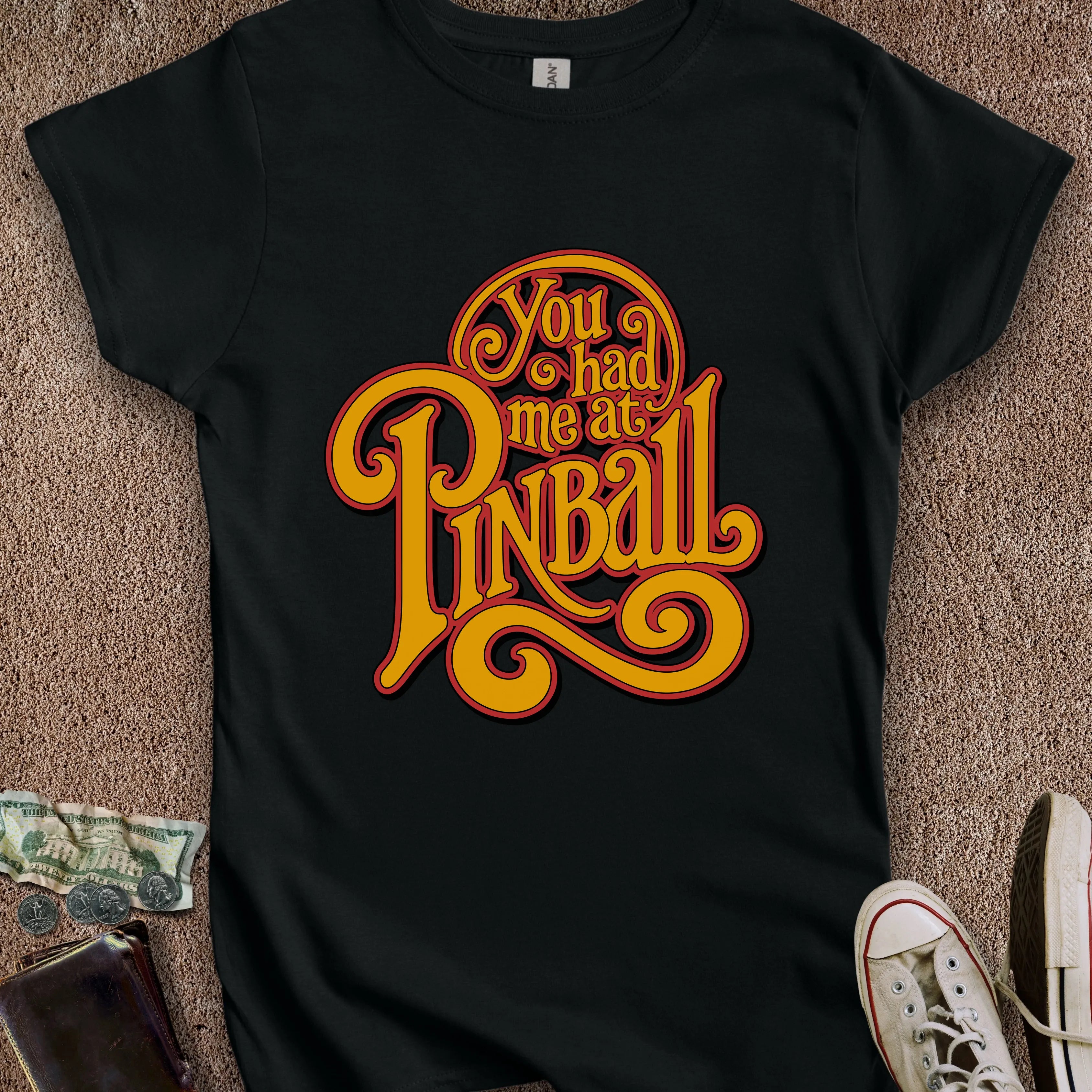Printify T-Shirt S / Black Had Me At Pinball Women's T-Shirt