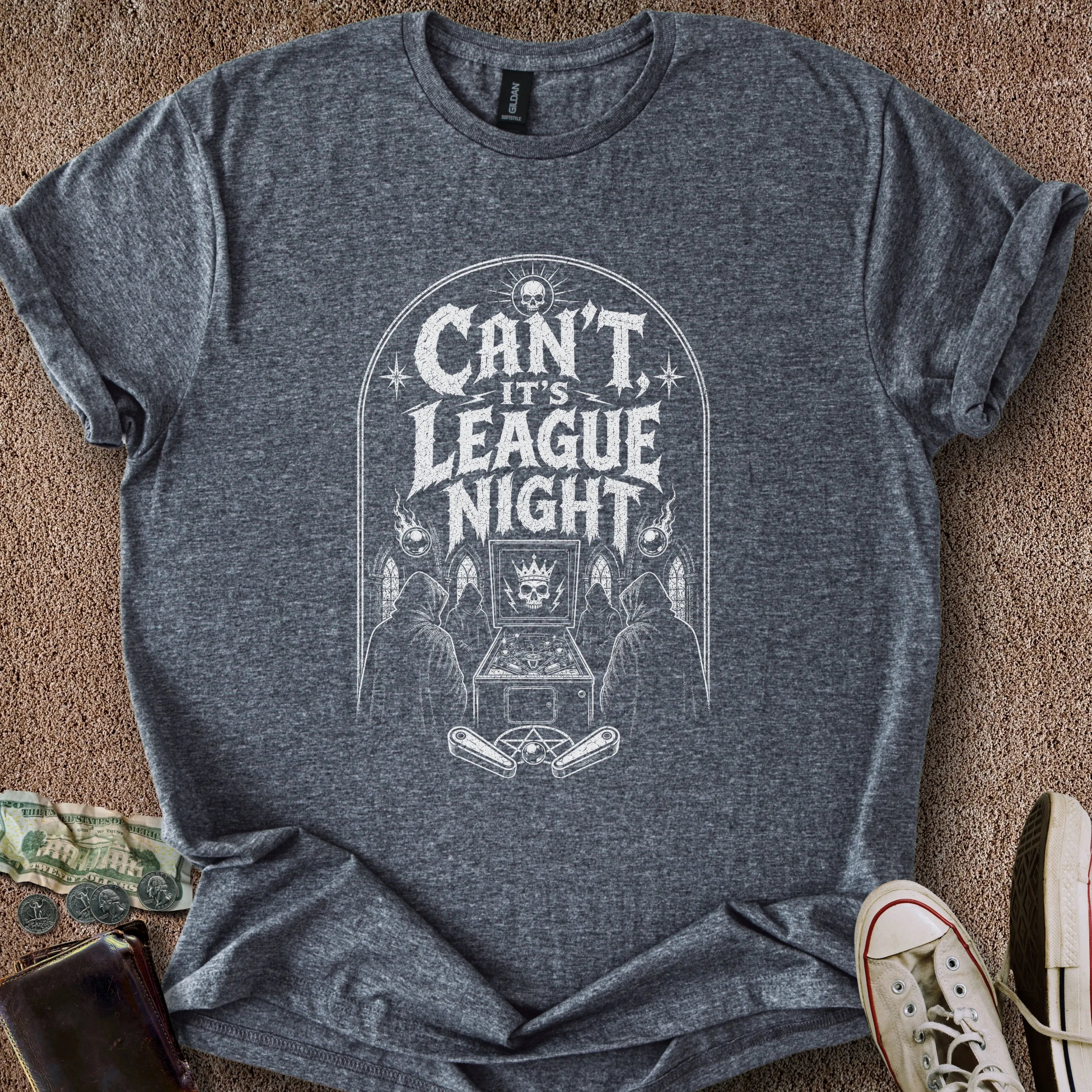 Printify T-Shirt Dark Heather / S Hail League Night T-Shirt