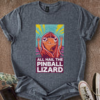 Printify T-Shirt Dark Heather / M Hail Pinball Lizard T-Shirt