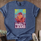 Printify T-Shirt Heather Navy / M Hail Pinball Lizard T-Shirt