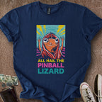 Printify T-Shirt Navy / M Hail Pinball Lizard T-Shirt