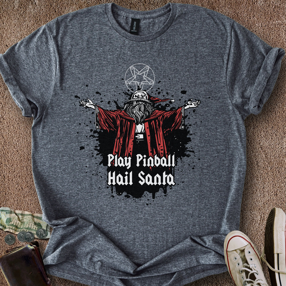 Printify T-Shirt Dark Heather / S Hail Santa T-Shirt