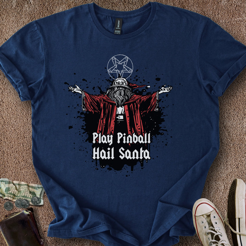 Printify T-Shirt Navy / S Hail Santa T-Shirt