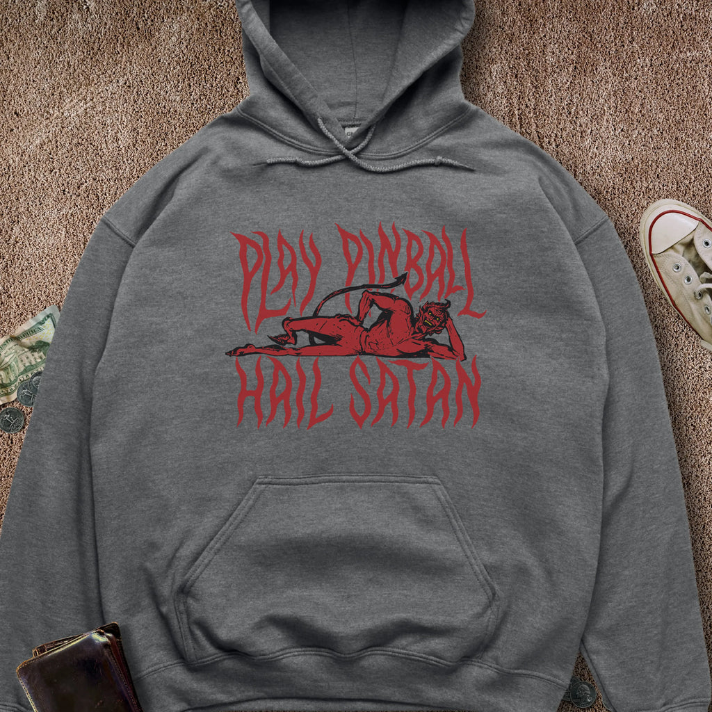 Printify Hoodie Dark Heather / S Hail Satan Hoodie