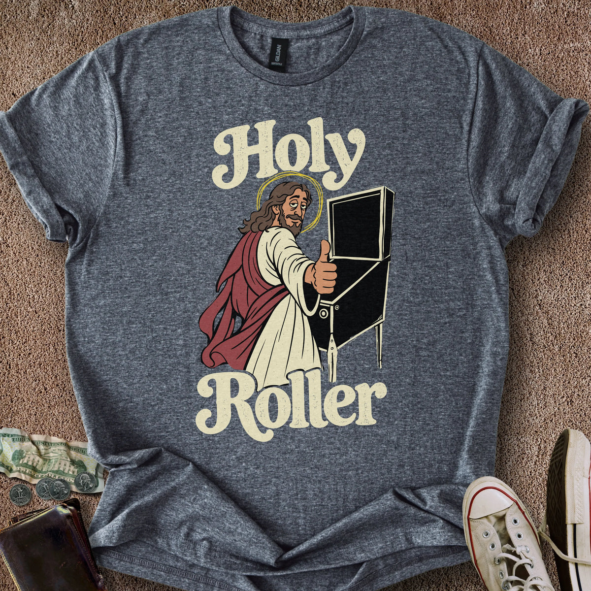 Printify T-Shirt Dark Heather / S Holy Roller T-Shirt
