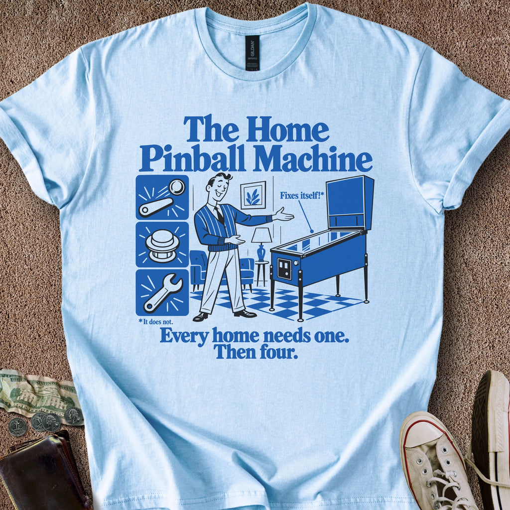 Printify T-Shirt Light Blue / S Home Machine T-Shirt