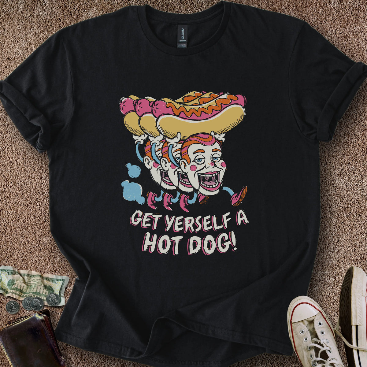 Printify T-Shirt Black / S Hot Dog Pals T-Shirt