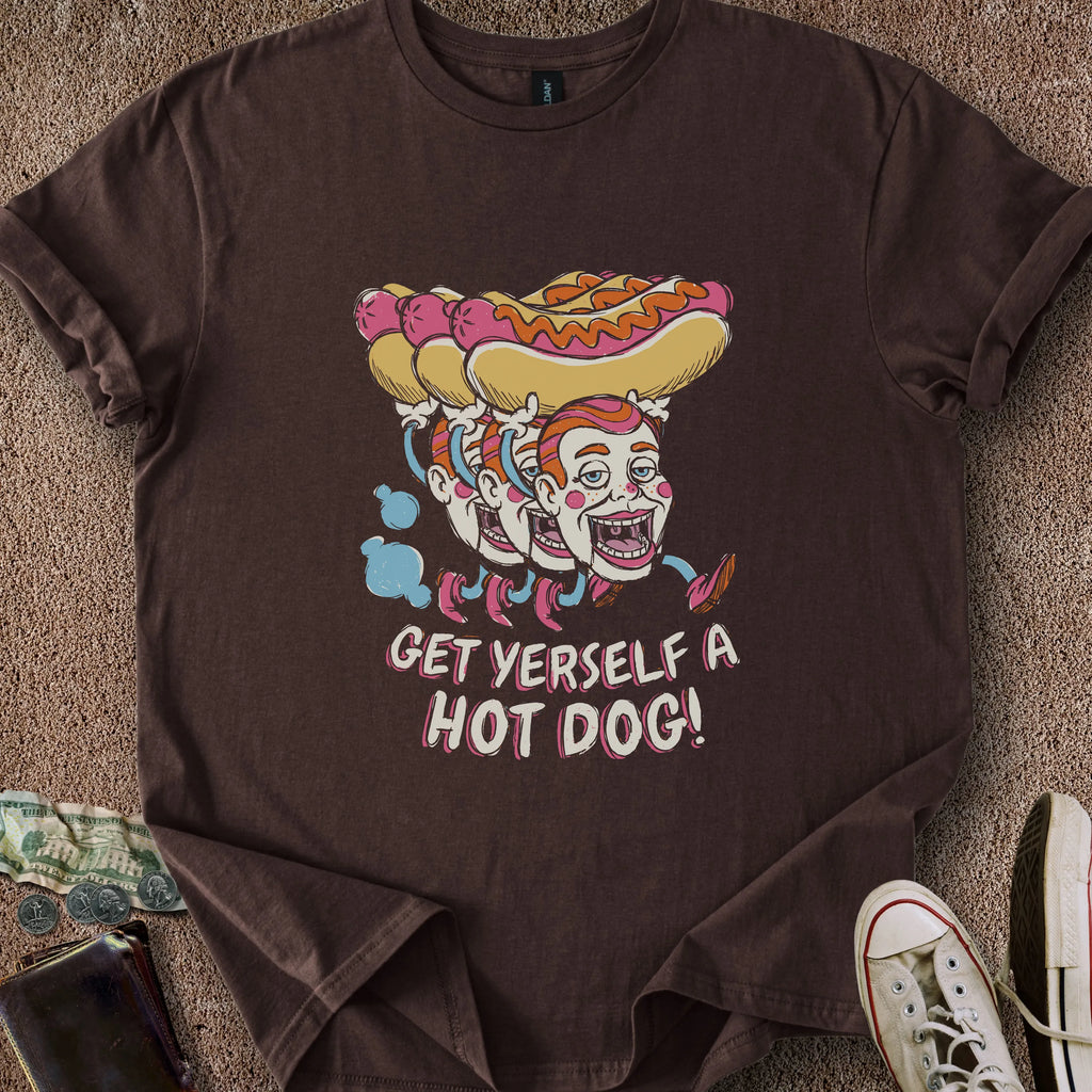 Printify T-Shirt Dark Chocolate / S Hot Dog Pals T-Shirt